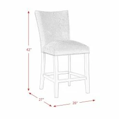 Budget ❤️ Furniture & Mattresses Elements Francesca Grey Velvet Counter Height Chair Set 🛒 -Elements furniture shop unnamed file 129