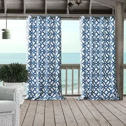 Outlet 🎁 Window Treatments Elrene Marin Indoor/Outdoor Grommet Curtain Panel ✨