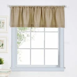 Best Pirce ✔️ Window Treatments Elrene Cameron Linen Valance - 60x15 😀