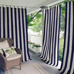 Discount 🤩 Window Treatments Elrene Highland Stripe Tab Top Curtain Panel 💯 -Elements furniture shop unnamed file 1363