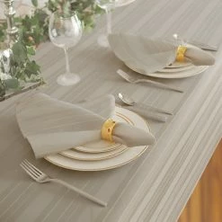 Promo ⭐ Kitchen & Dining Elrene Denley Stripe Napkins - Set Of 4 🥰