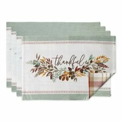 Top 10 ✨ Kitchen & Dining DII® Embellished Thankful Reversible Placement Set Of 4 🥰