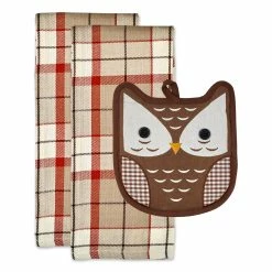 Flash Sale 😍 Kitchen & Dining DII® Autumn Owl Potholder And Kitchen Towel Set Of 3 🎉
