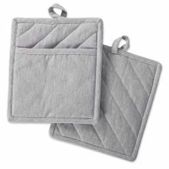 Outlet ✨ Kitchen & Dining DII® Solid Chambray Pot Holders - Set Of 2 🔥